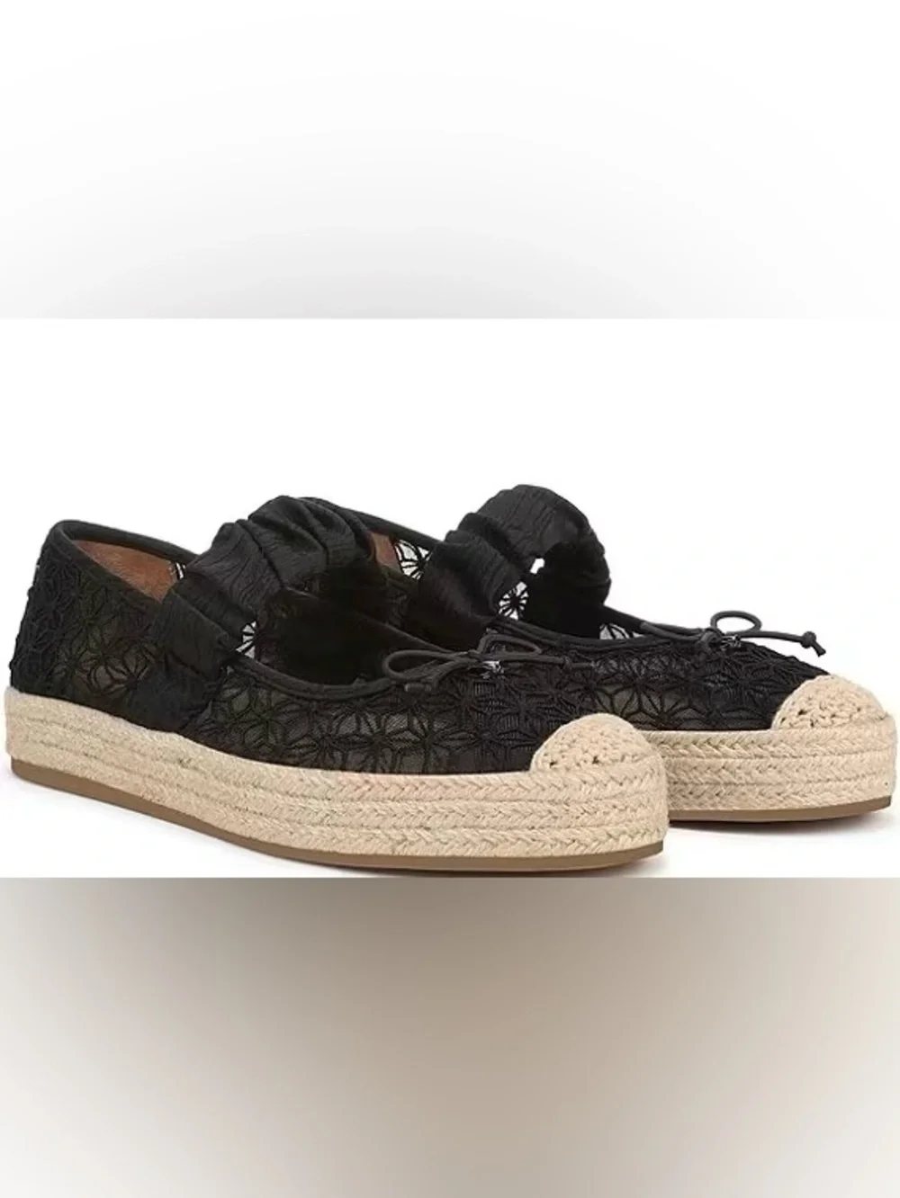 Circus by Sam Edelman Lillie Mesh Bow Detail Mary Jane Espadrille Ballet Flats